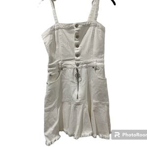 Button Down Denim-like Dress w/ Zipper